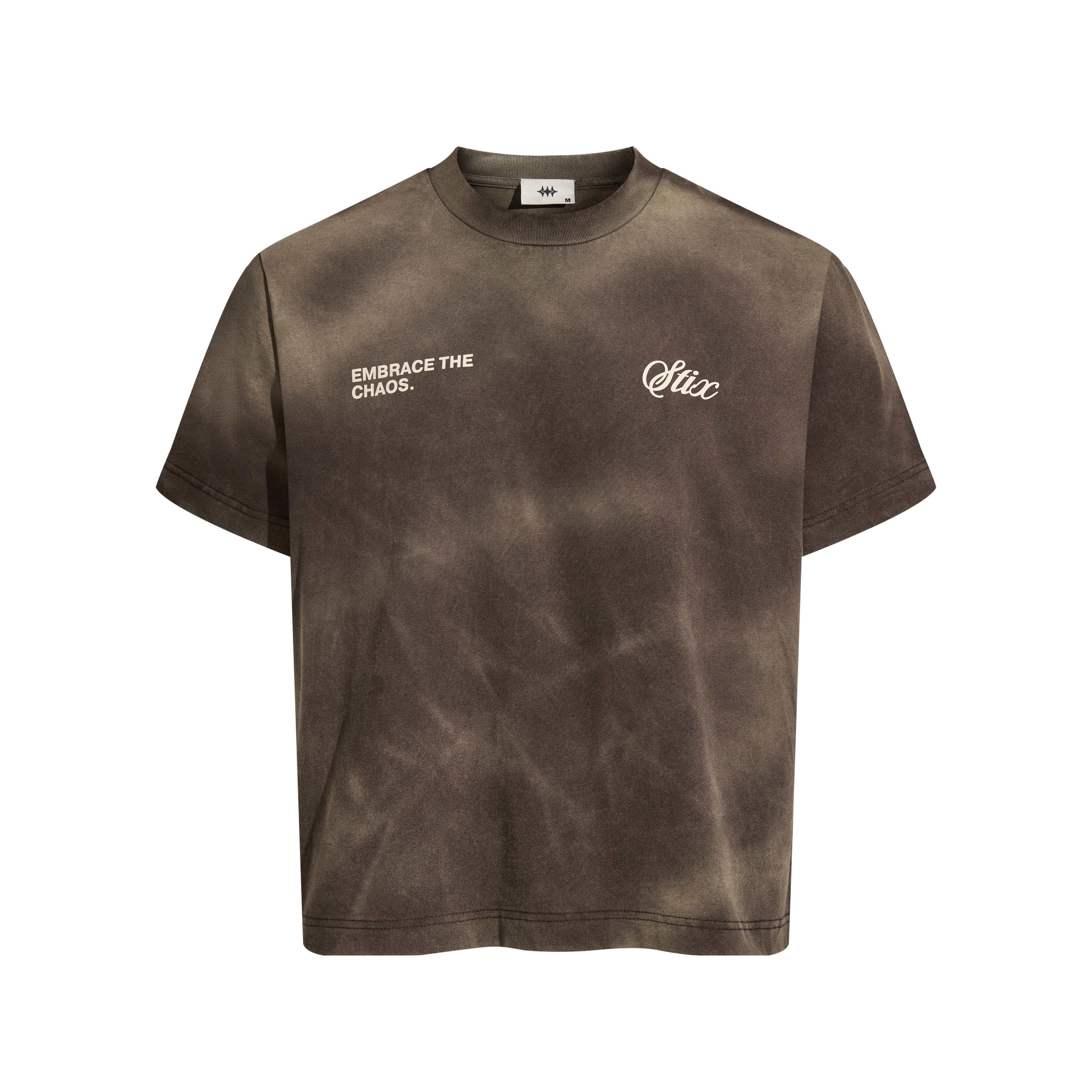 Embrace The Chaos Tee - mocha wash