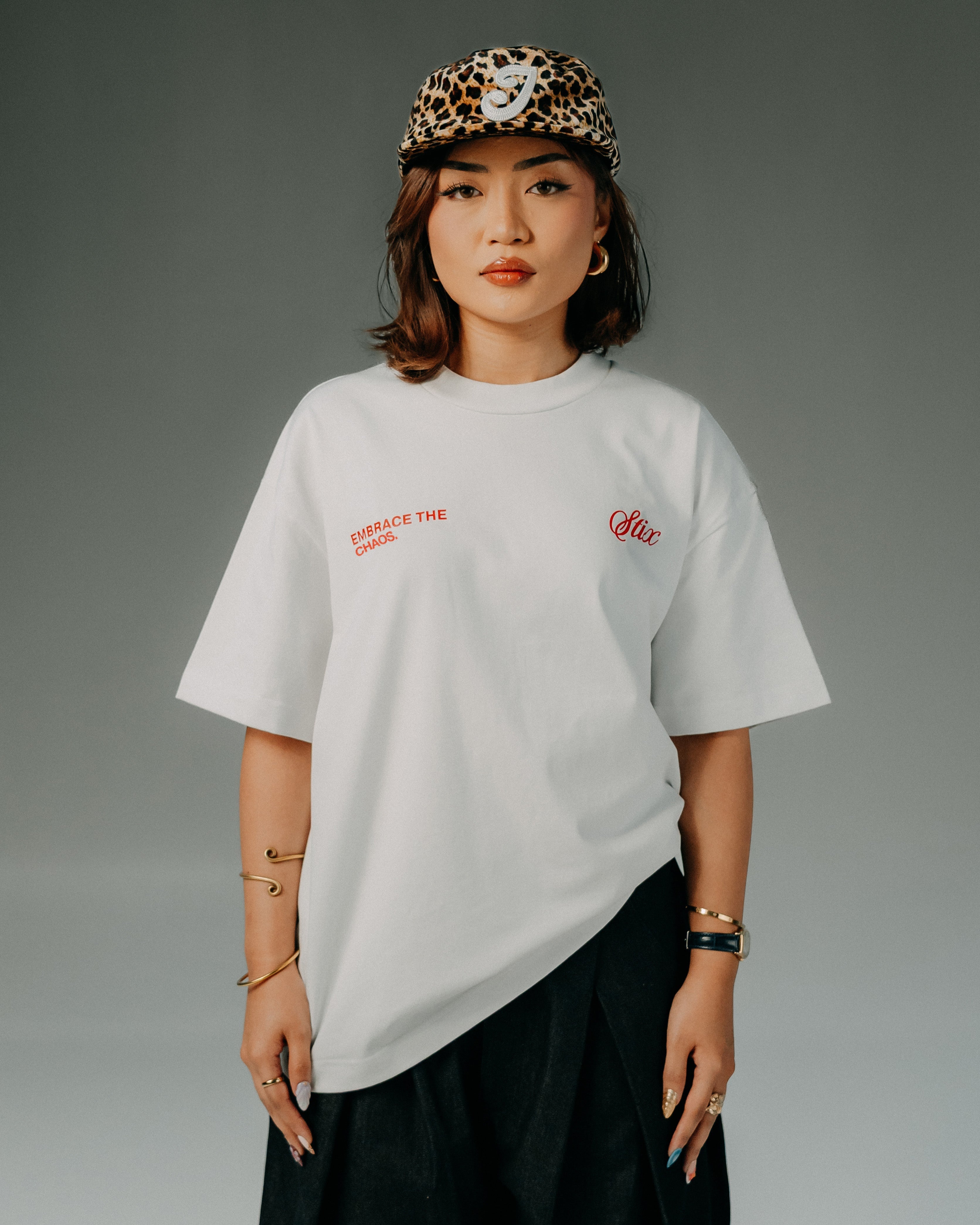 Embrace The Chaos Tee - White